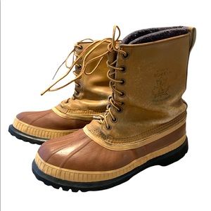 Vintage Kaufman Sorel Canada Winter Hiking Snow Waterproof Wool Boots size 12